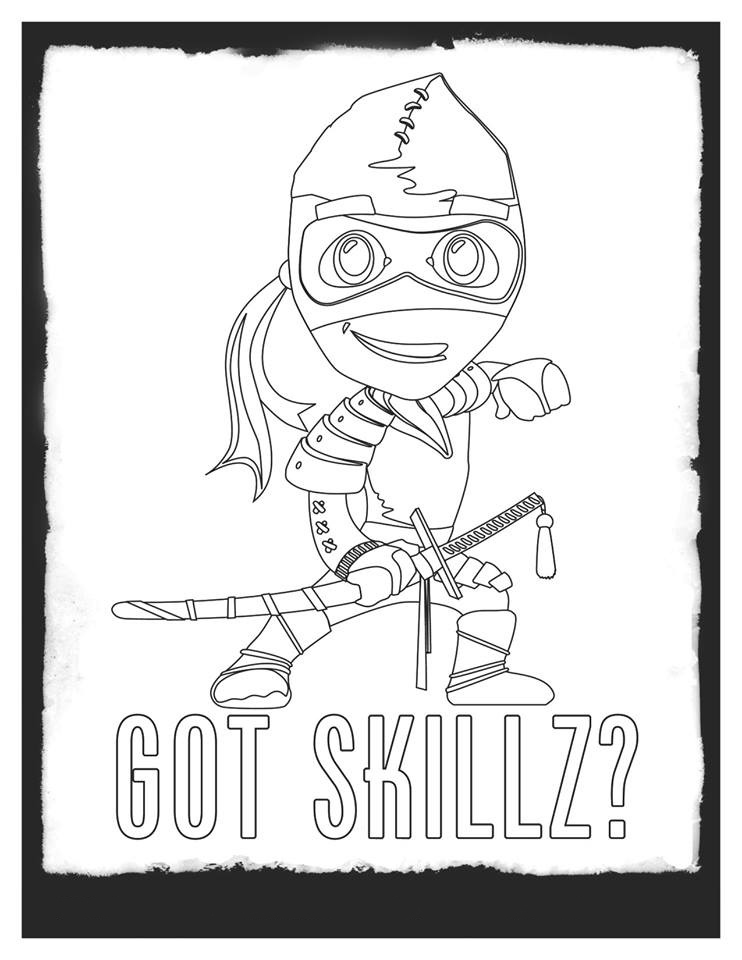 American Ninja Warrior Coloring - El Ninja Coloring Sheet Copy 