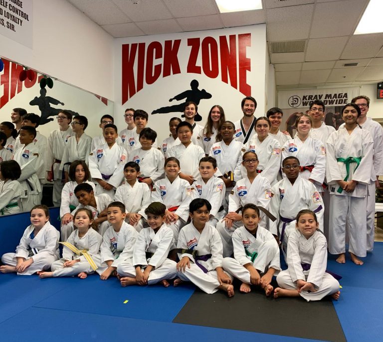 big group class Kick Zone Martial Arts